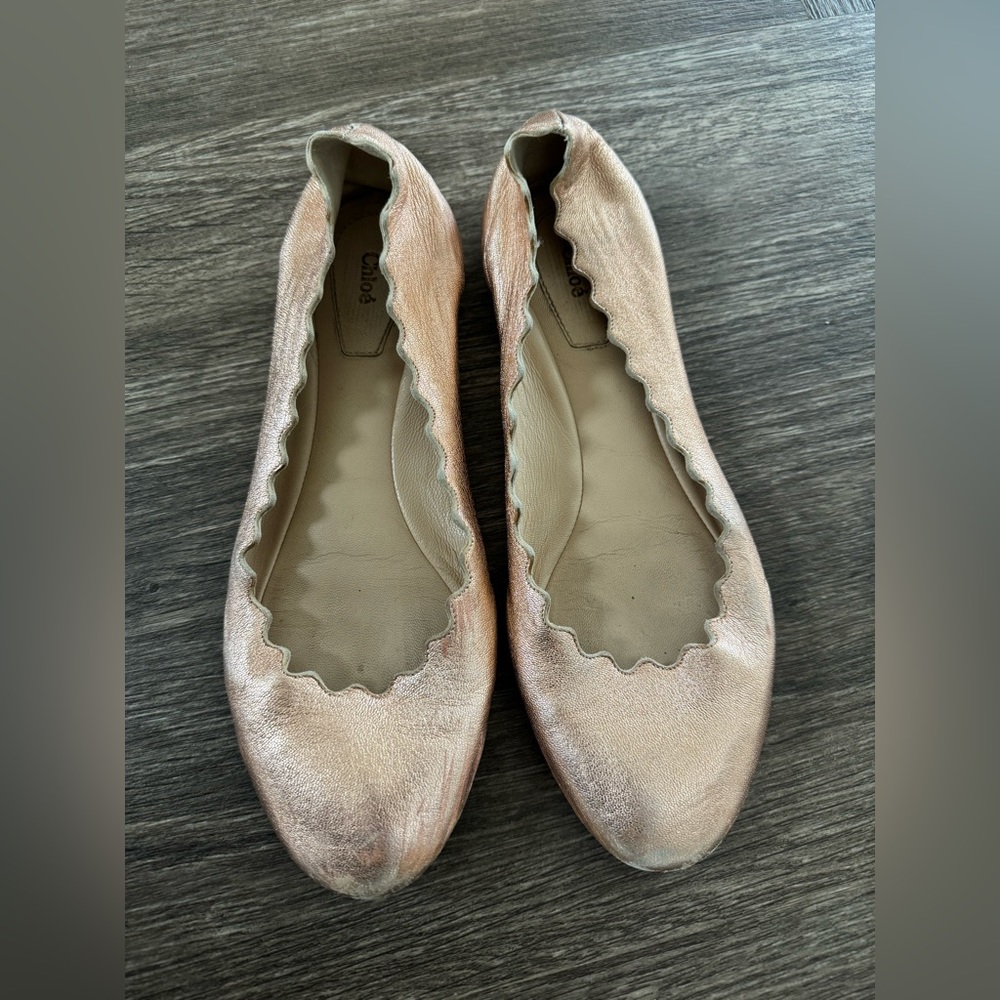 Chloe rose gold sandals size 36.5